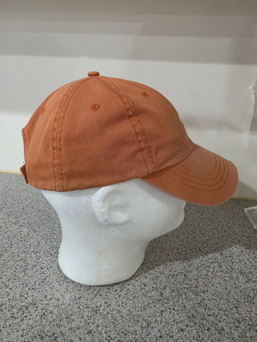 American Eagle Outfitters Orange Baseball Cap with White '3' Embroidery
